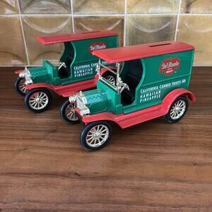 The Ertl Co. Ford Model T Del Monte Coin Bank Lot of 2